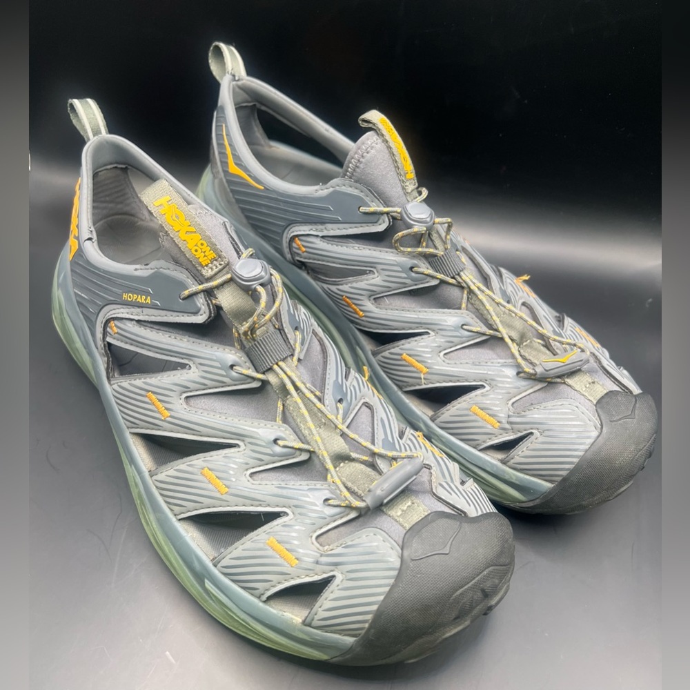 Hoka One One Gray and Yellow‎ Athletic Shoes
